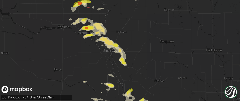 Hail map in Lawton, IA on May 31, 2026