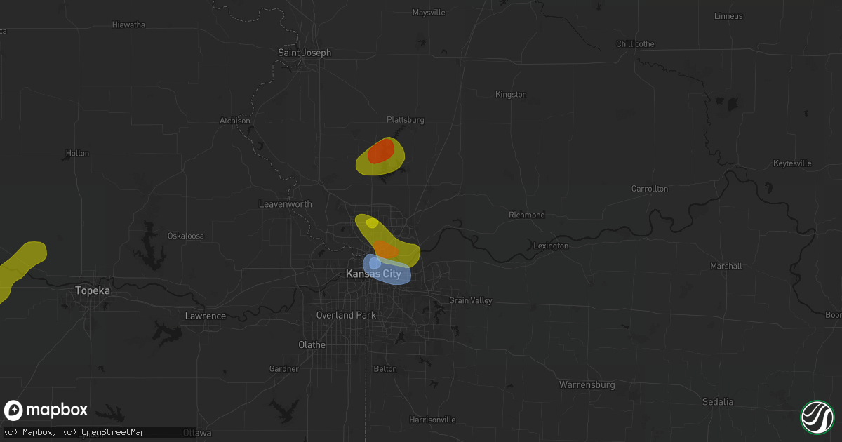 Hail map in Liberty, MO on May 31, 2026
