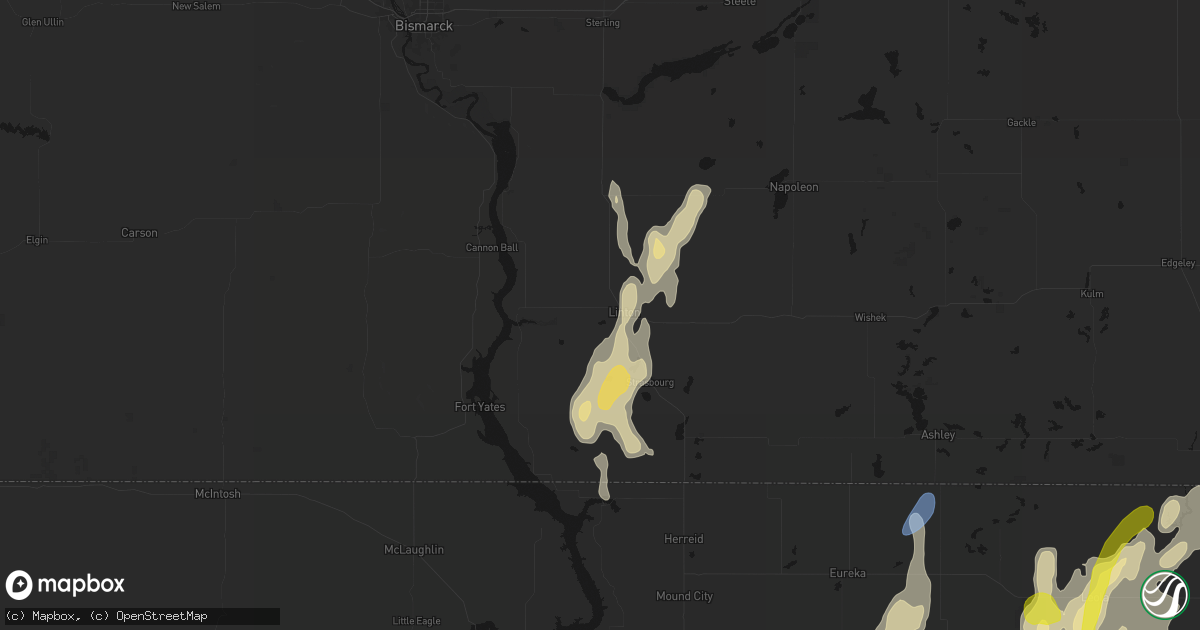 Hail map in Linton, ND on May 31, 2026