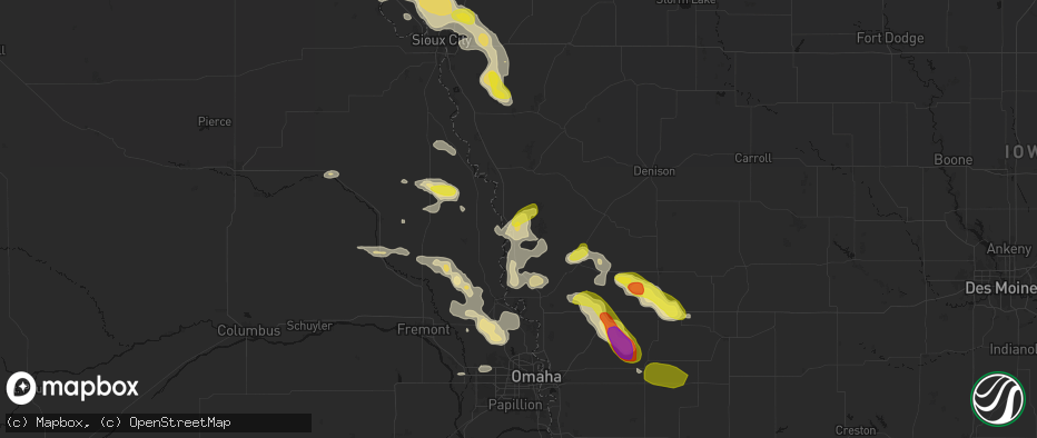 Hail map in Little Sioux, IA on May 31, 2026
