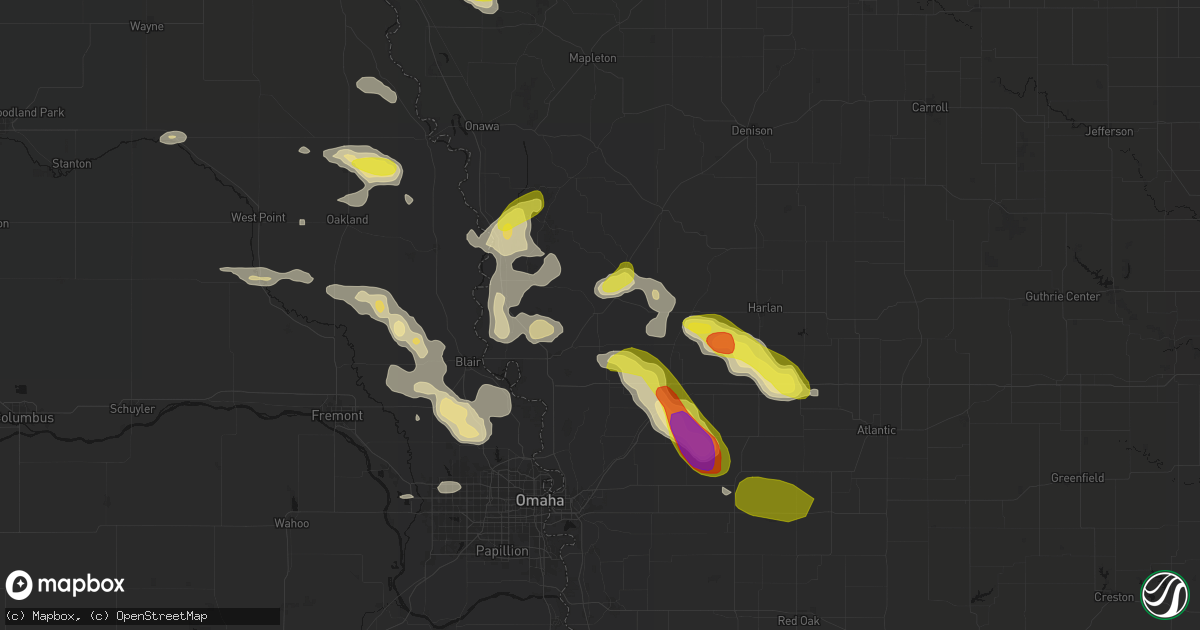 Hail map in Logan, IA on May 31, 2026