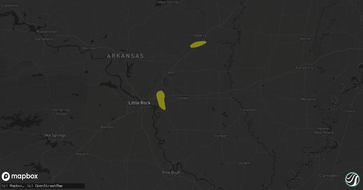 Hail map in Lonoke, AR on May 31, 2026