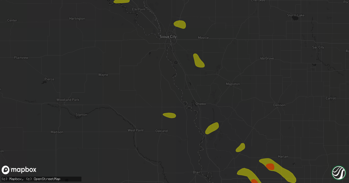 Hail map in Macy, NE on May 31, 2026