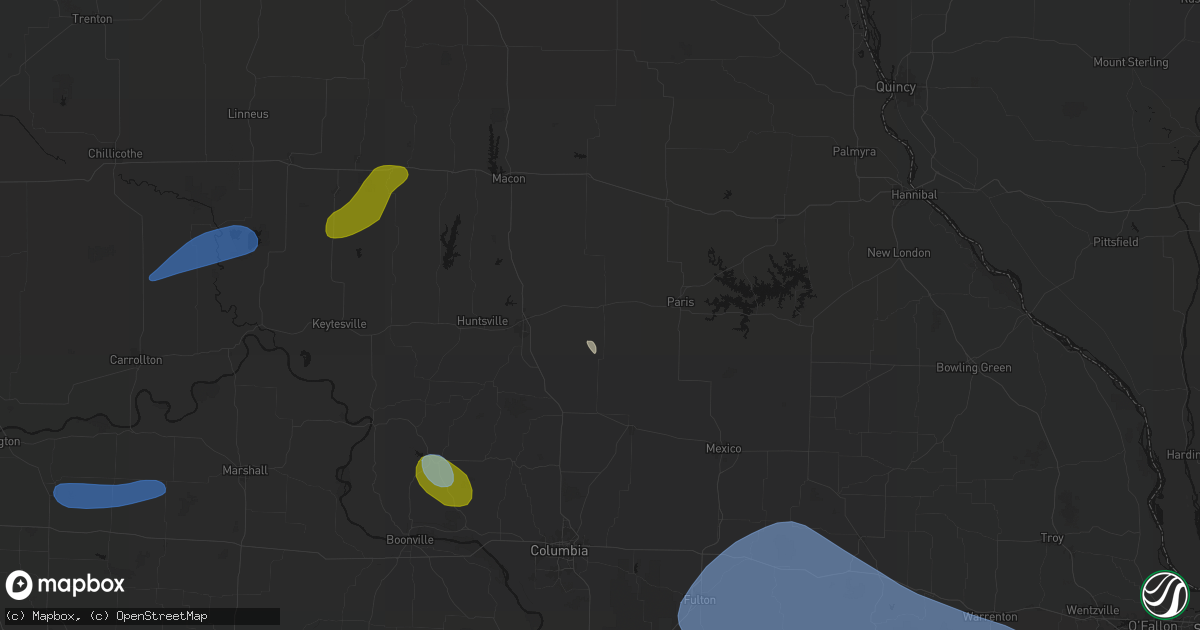 Hail map in Madison, MO on May 31, 2026