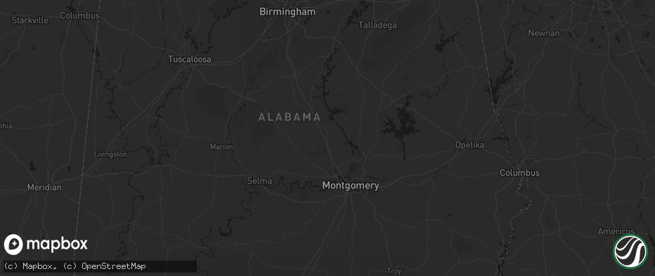 Hail map in Marbury, AL on May 31, 2026