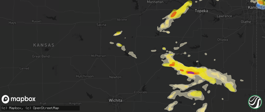 Hail map in Marion, KS on May 31, 2026
