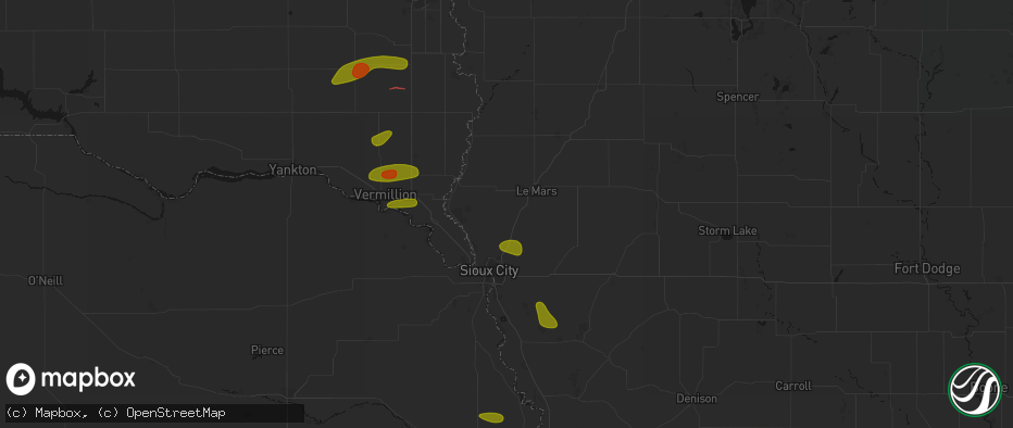 Hail map in Merrill, IA on May 31, 2026