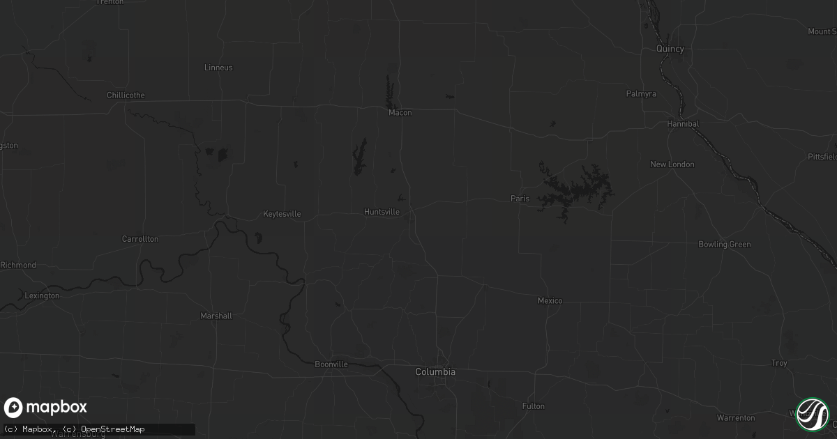 Hail map in Moberly, MO on May 31, 2026