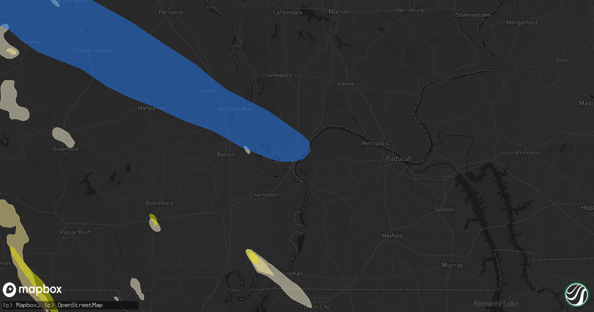 Hail map in Mound City, IL on May 31, 2026