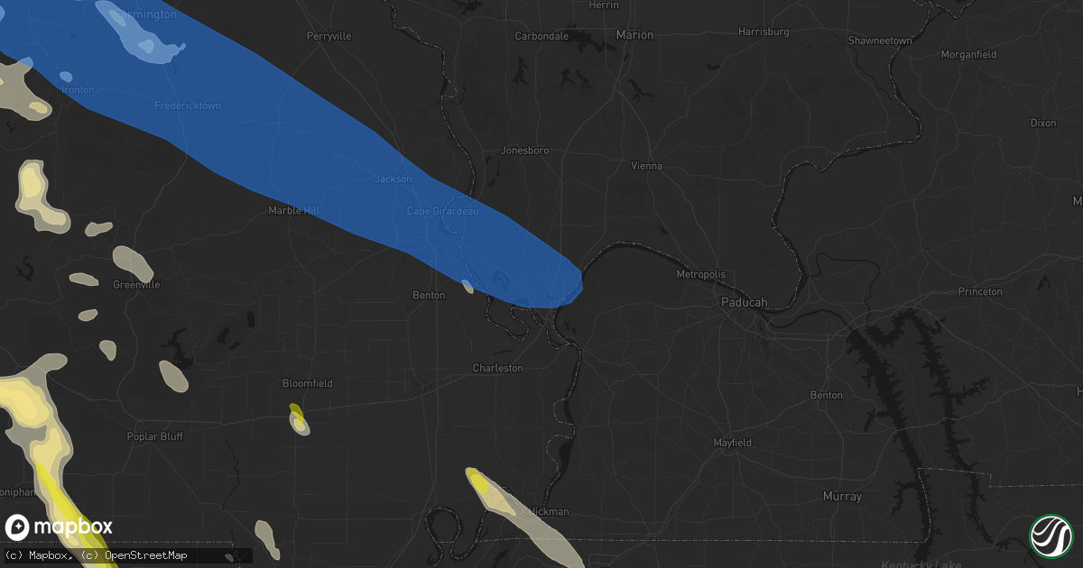 Hail map in Mounds, IL on May 31, 2026