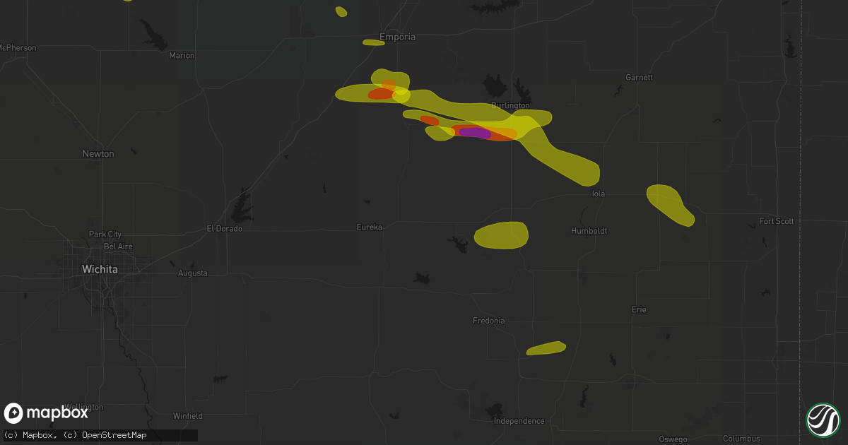 Hail map in Neal, KS on May 31, 2026