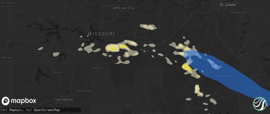 Hail map in Newburg, MO on May 31, 2026