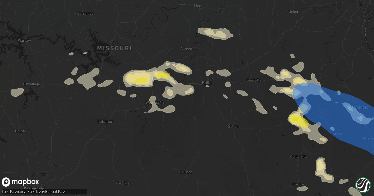 Hail map in Newburg, MO on May 31, 2026