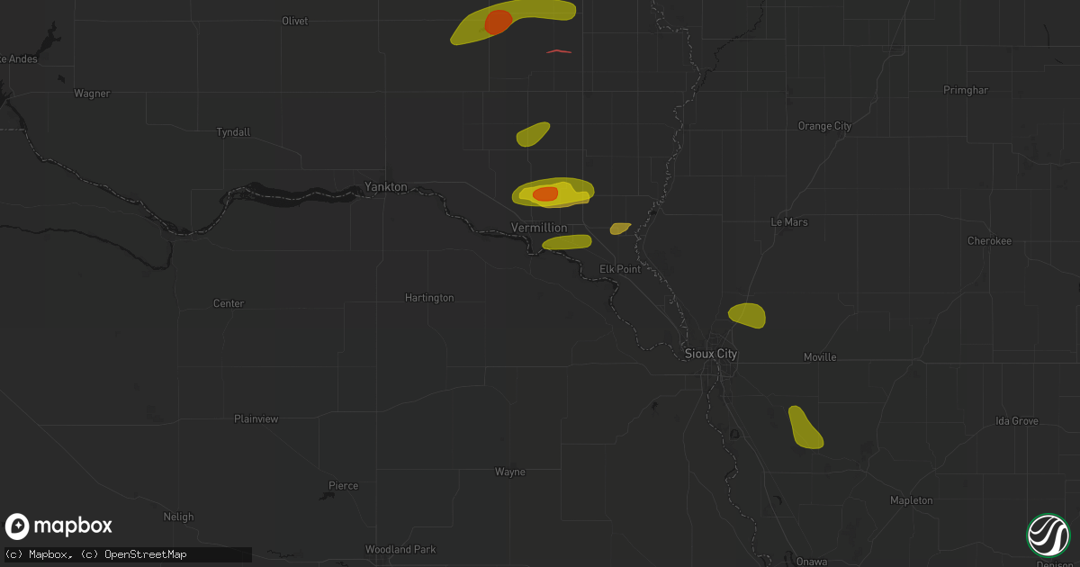 Hail map in Newcastle, NE on May 31, 2026