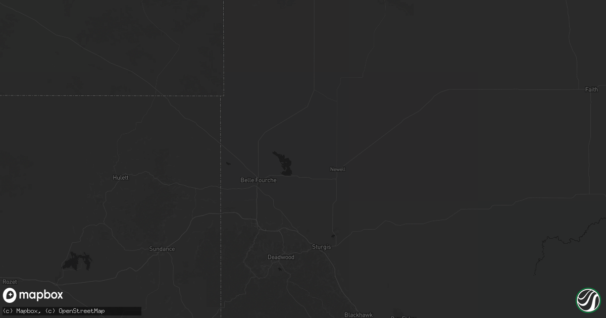 Hail map in Nisland, SD on May 31, 2026