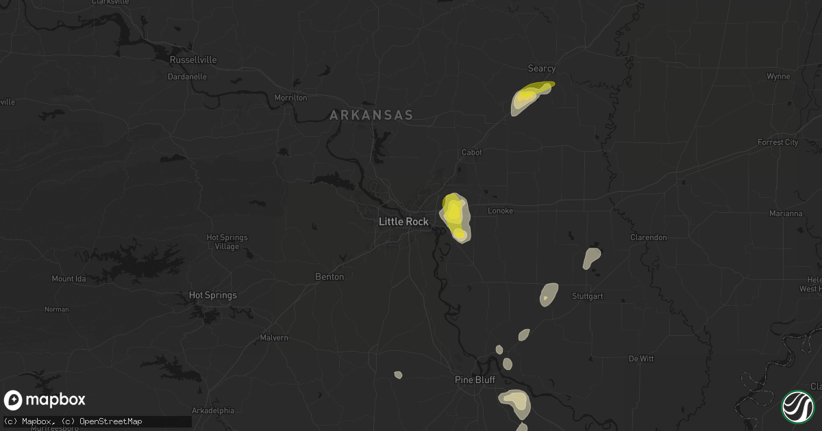 Hail map in North Little Rock, AR on May 31, 2026
