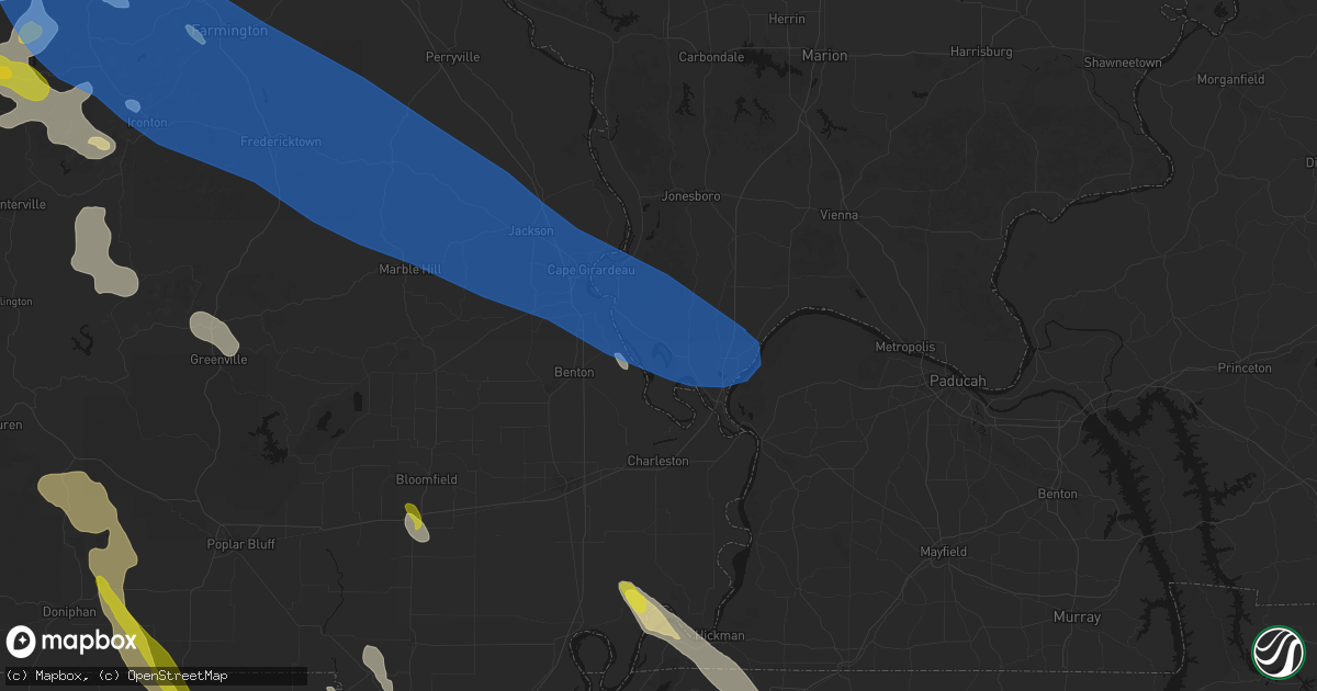 Hail map in Olive Branch, IL on May 31, 2026