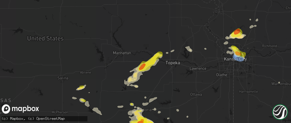 Hail map in Paxico, KS on May 31, 2026