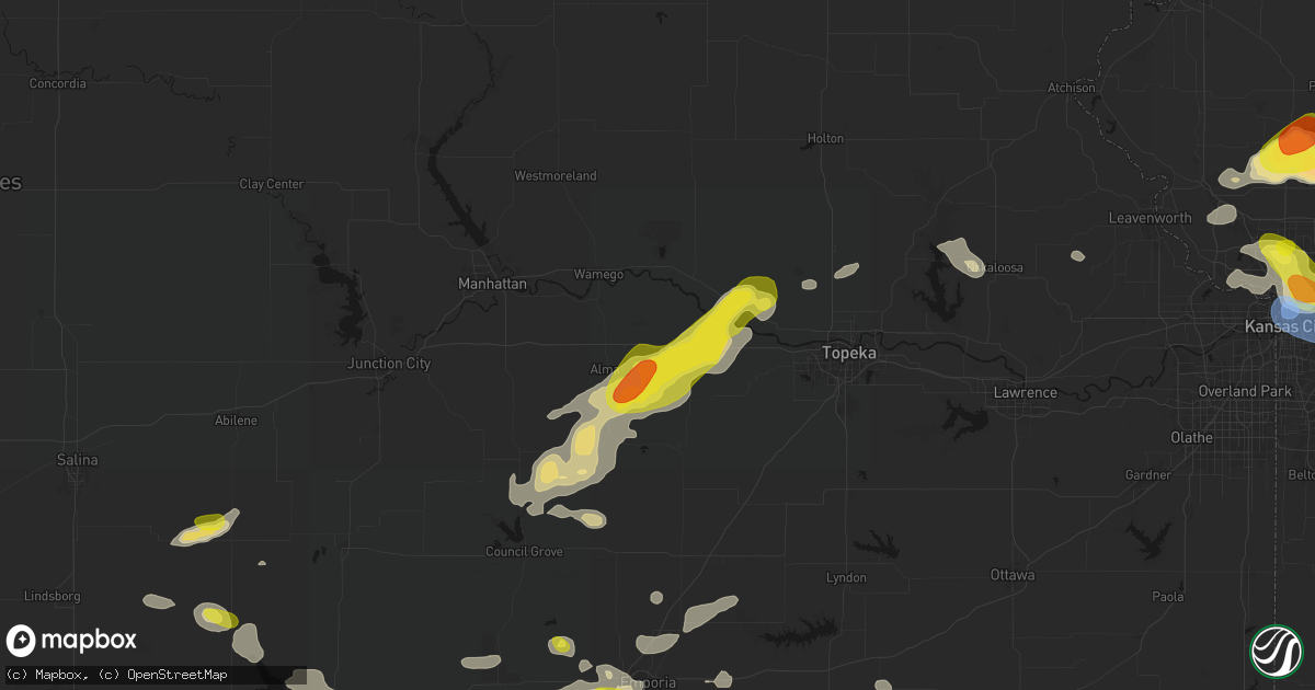 Hail map in Paxico, KS on May 31, 2026