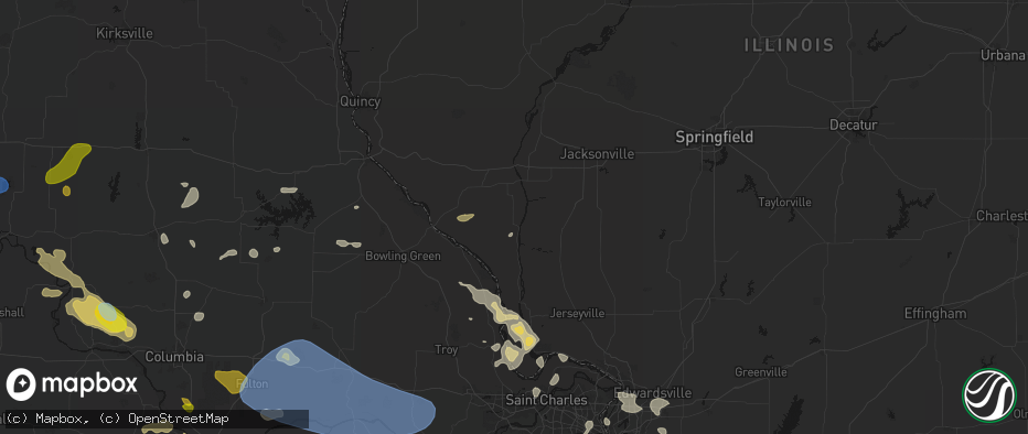 Hail map in Pearl, IL on May 31, 2026