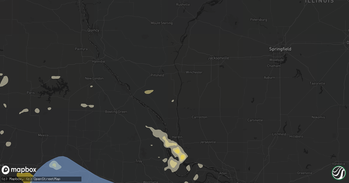 Hail map in Pearl, IL on May 31, 2026