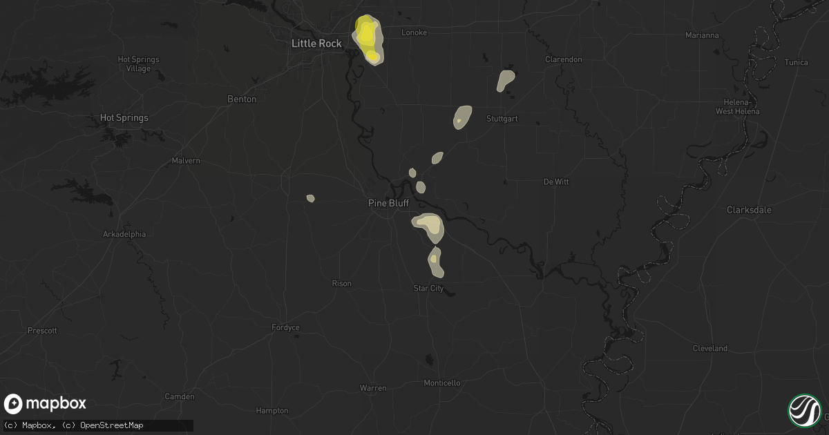 Hail map in Pine Bluff, AR on May 31, 2026