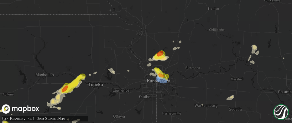 Hail map in Platte City, MO on May 31, 2026