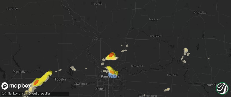 Hail map in Plattsburg, MO on May 31, 2026