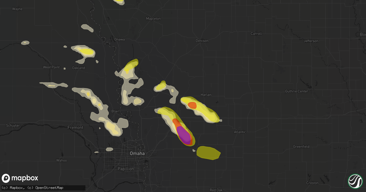 Hail map in Portsmouth, IA on May 31, 2026
