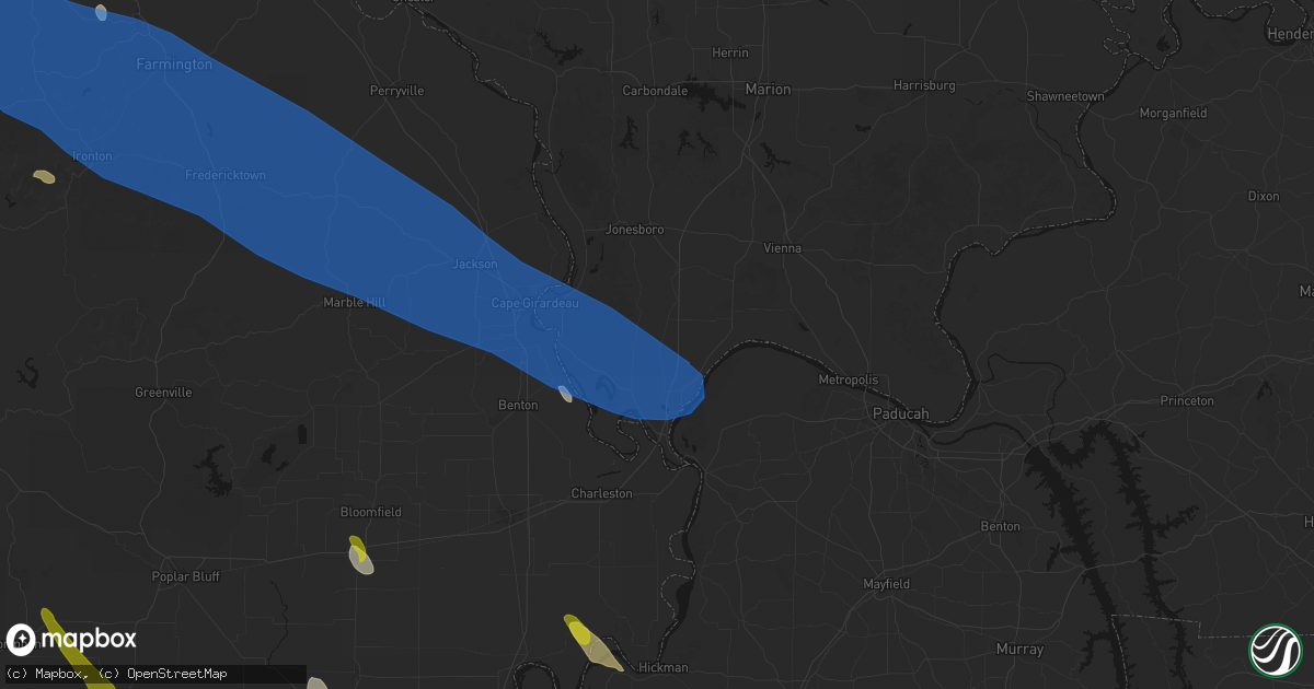 Hail map in Pulaski, IL on May 31, 2026