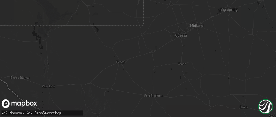 Hail map in Pyote, TX on May 31, 2026