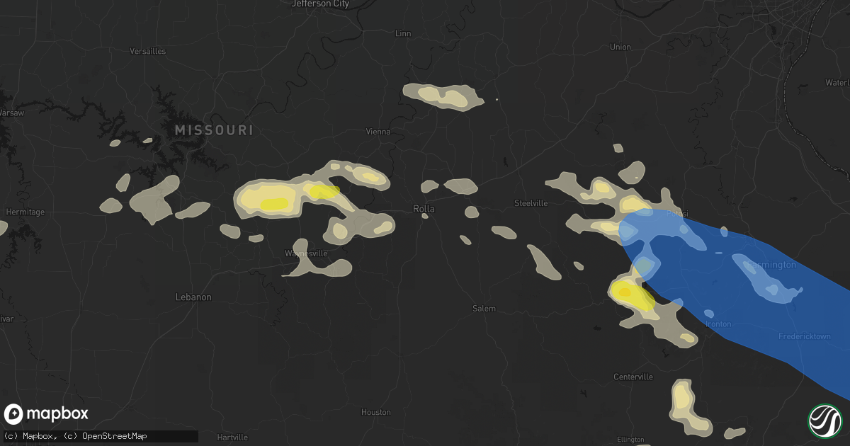 Hail map in Rolla, MO on May 31, 2026