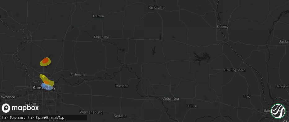 Hail map in Salisbury, MO on May 31, 2026