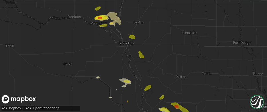 Hail map in Salix, IA on May 31, 2026