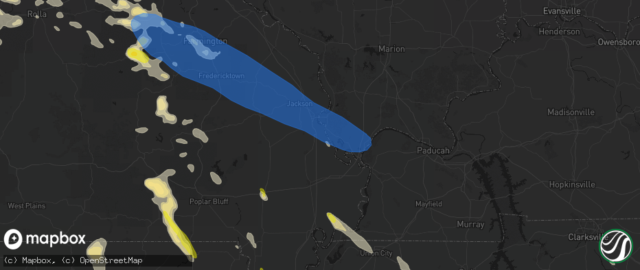 Hail map in Scott City, MO on May 31, 2026