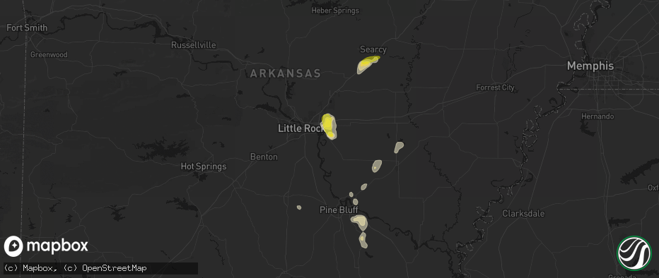 Hail map in Scott, AR on May 31, 2026