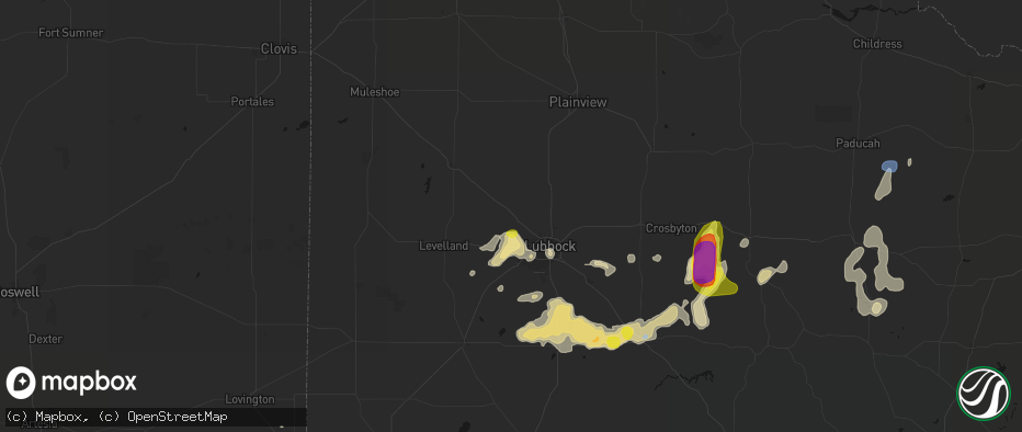Hail map in Shallowater, TX on May 31, 2026