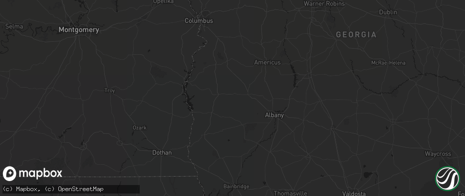 Hail map in Shellman, GA on May 31, 2026