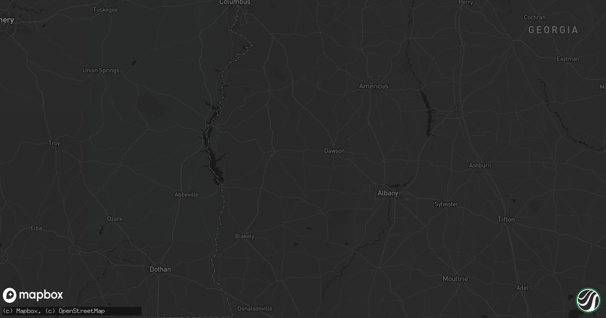 Hail map in Shellman, GA on May 31, 2026