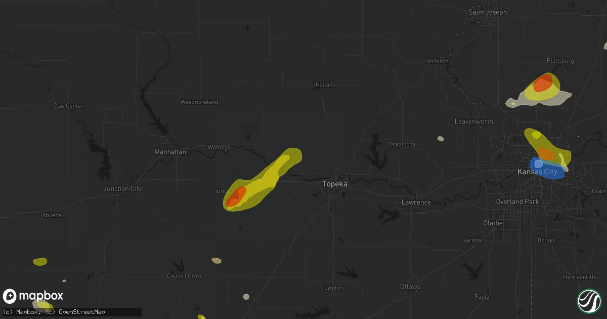 Hail map in Silver Lake, KS on May 31, 2026