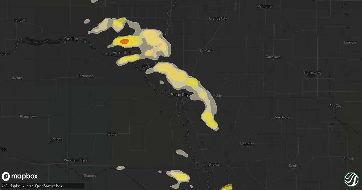 Hail map in Sioux City, IA on May 31, 2026
