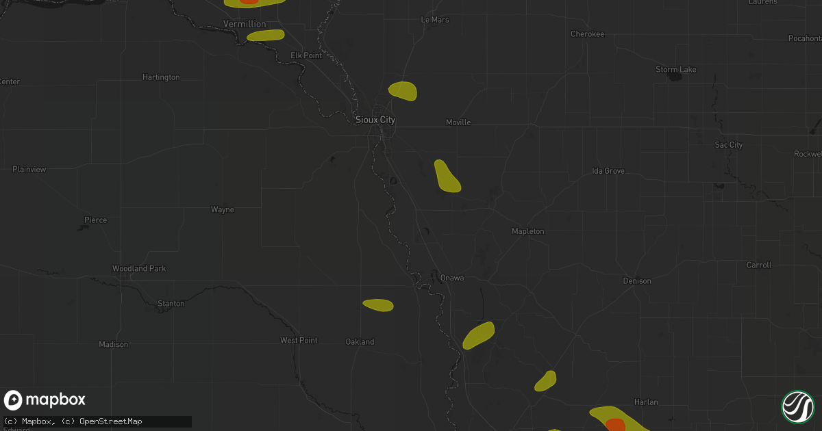 Hail map in Sloan, IA on May 31, 2026