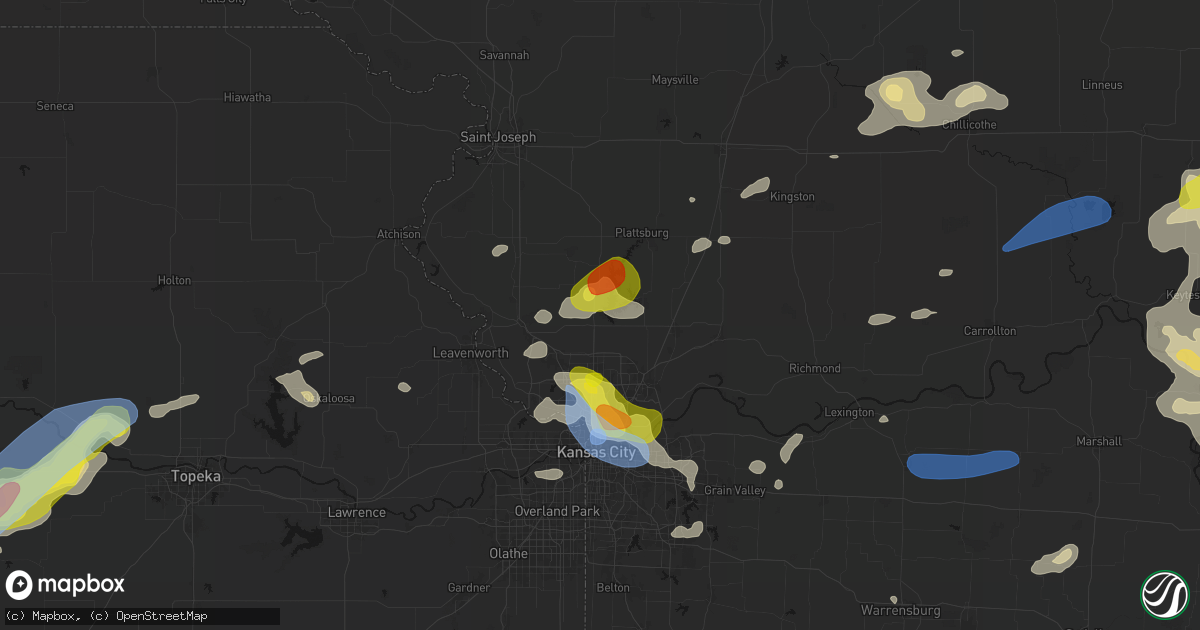 Hail map in Smithville, MO on May 31, 2026