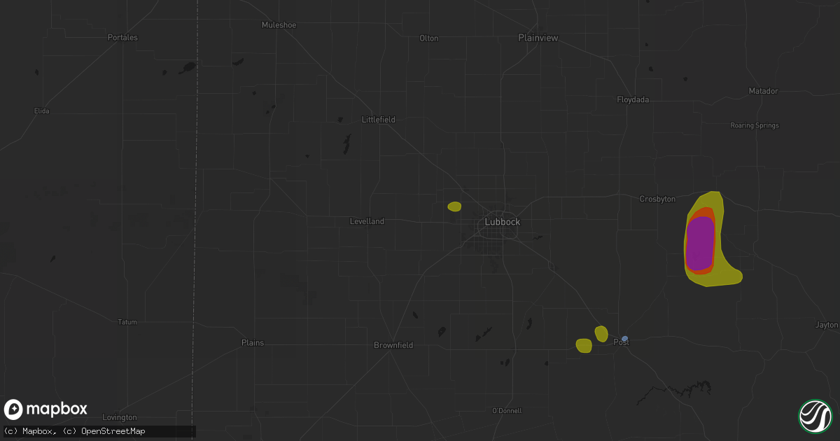 Hail map in Smyer, TX on May 31, 2026