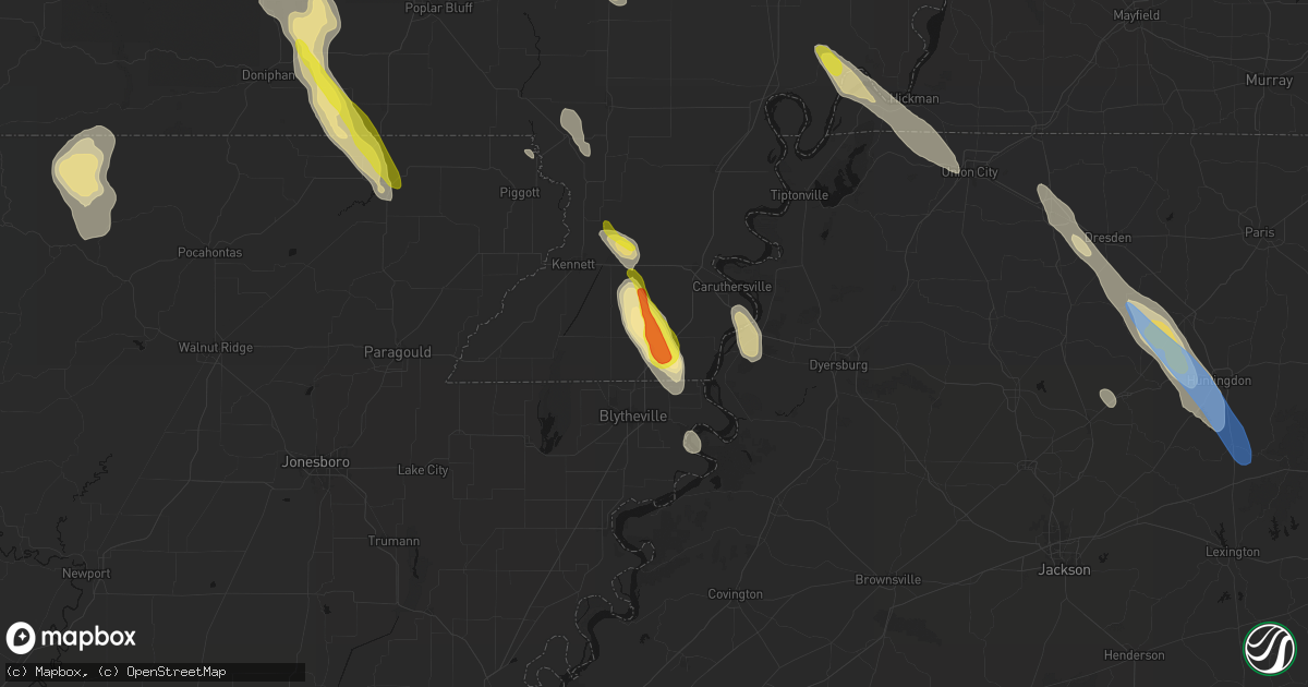 Hail map in Steele, MO on May 31, 2026