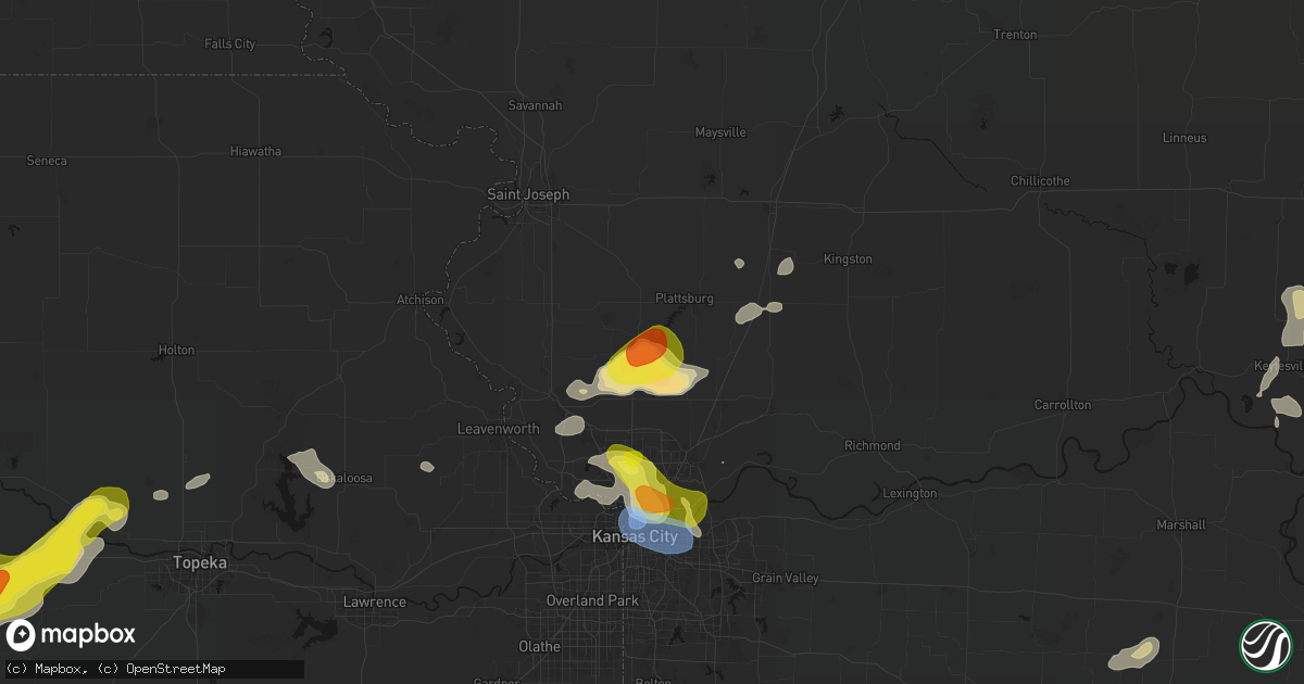 Hail map in Trimble, MO on May 31, 2026