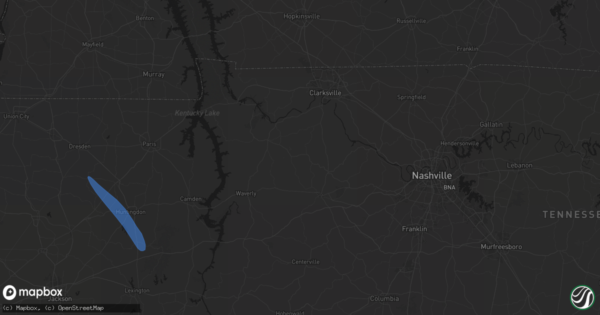 Hail map in Vanleer, TN on May 31, 2026