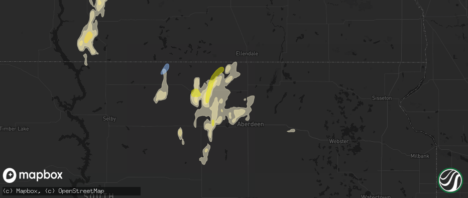 Hail map in Westport, SD on May 31, 2026