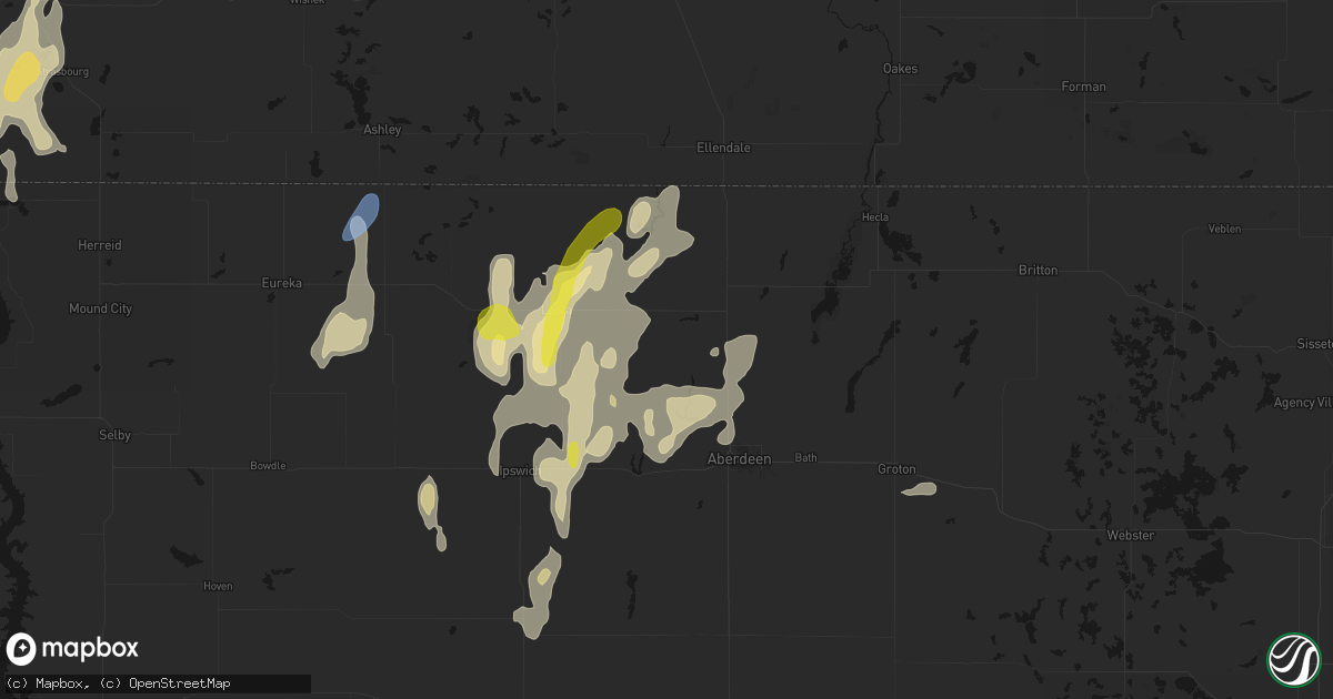 Hail map in Westport, SD on May 31, 2026