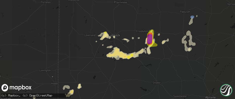Hail map in Wilson, TX on May 31, 2026